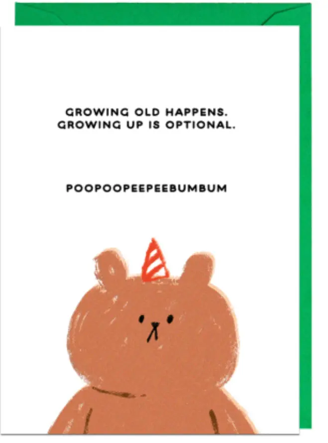 Adorable Growing-Up Bear Celebration Card 1
