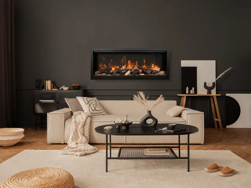 Amantii 60-Inch Bespoke Extra-Tall Linear Electric Fireplace – Built-In Ready 1