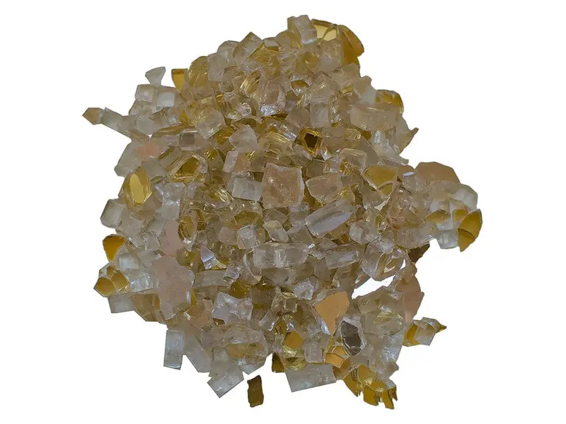 Amantii Champagne Reflective Fire Glass – 5 Lb Decorative Fireplace Media 1