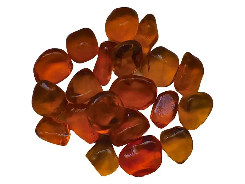 Amantii Orange Small-Bead Fire Glass – 5 Lb Bag For Electric Fireplace Accents 1