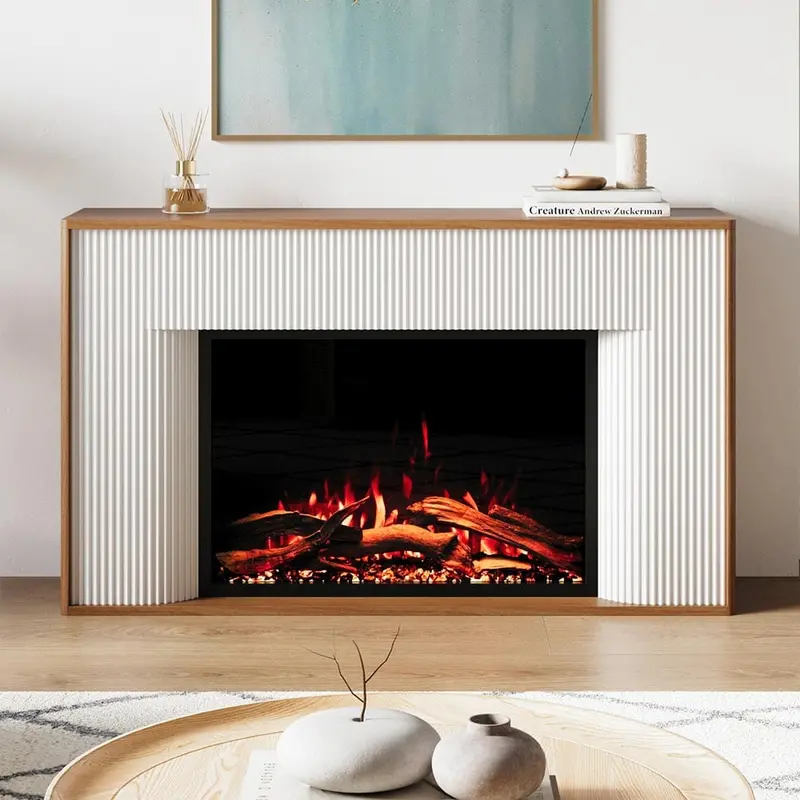 Arrie Venetian Electric Fireplace Mantel – Modern Ember Contemporary Design 1