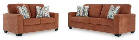 Aviemore Spice-Color Sofa And Loveseat Set 1