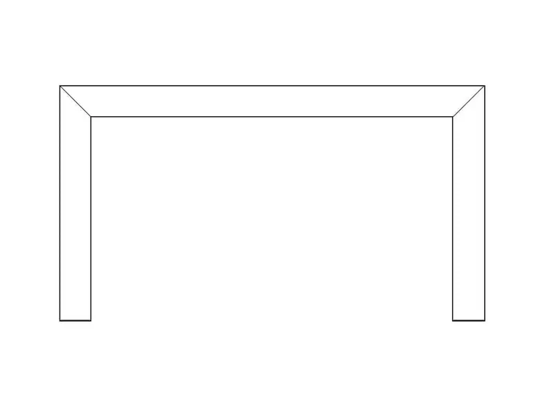 Brass 3-Piece Fireplace Trim Kit For 36-Inch Models 2
