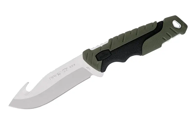 Buck Knives 657 Pursuit Large Fixed-Blade Knife With Guthook (Green) 1