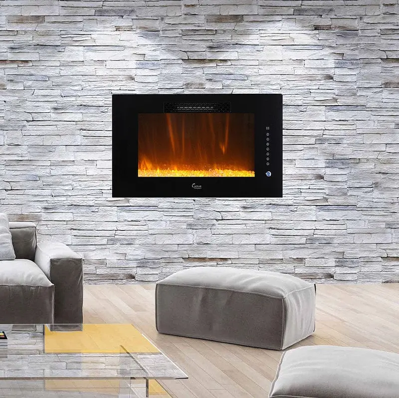 Caesar 30-Inch Wall-Mount Electric Fireplace 2