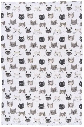 'Cats Meow' Single Cotton Tea Towel 1