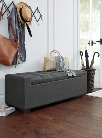 Cortwell Upholstered Storage Bench With Lift-Top Lid 2