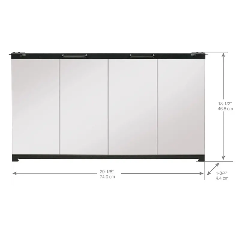 Dimplex 33-Inch Bi-Fold Glass Fireplace Door For Built-In Electric Fireplaces 2