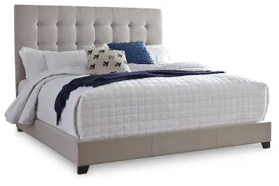 Dolante Upholstered California King Bed With Soft Fabric Headboard 1