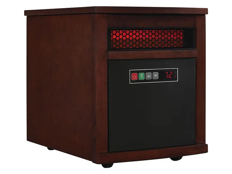 Duraflame Rolling Infrared Heater In Dark Cherry Finish – Portable Warmth 2