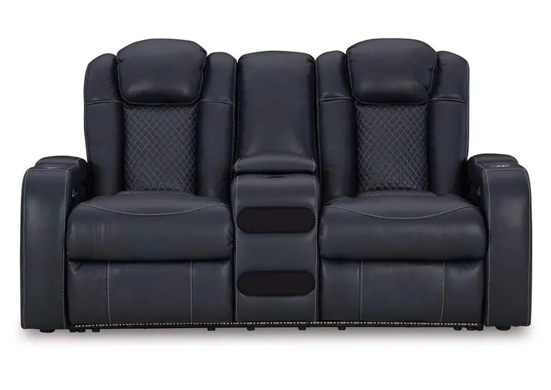 Fyne-Dyme Console Loveseat With Power Recline 1