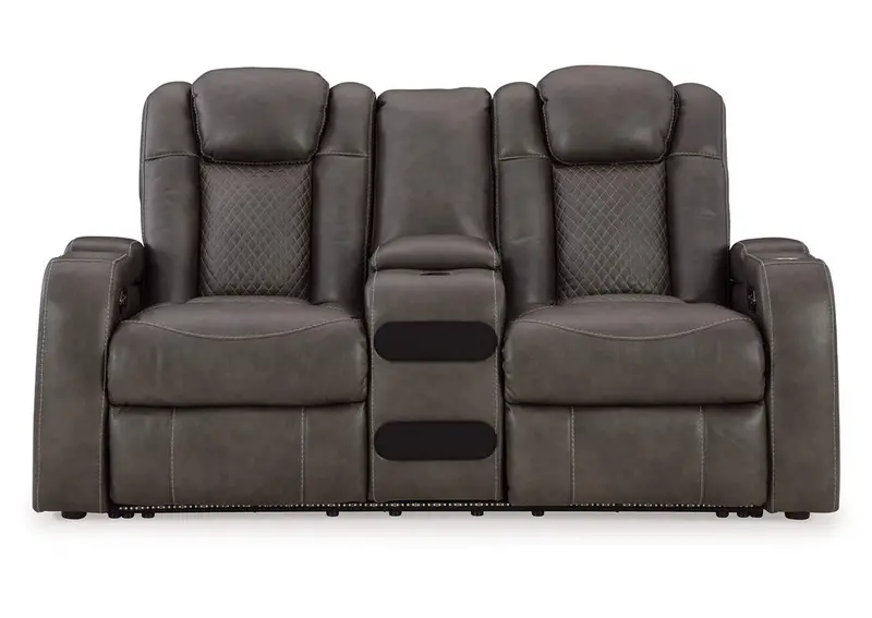 Fyne-Dyme Powered Reclining Loveseat With Center Console 1