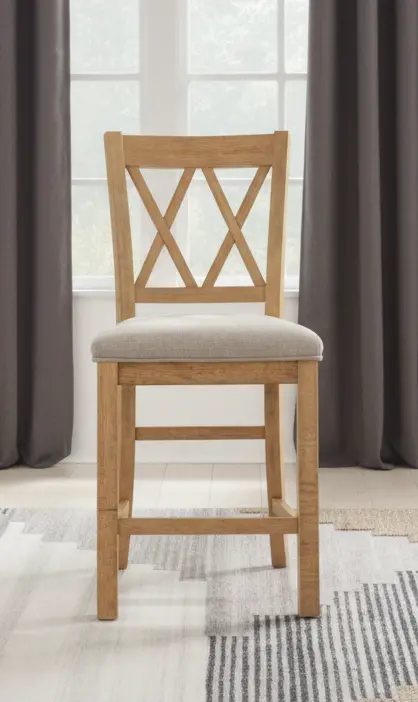 Havonplane Counter-Height Barstool With Ergonomic Back Support 2