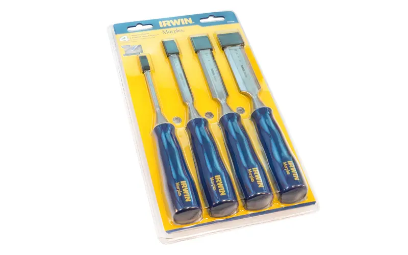 Irwin Marples 4-Piece Wood Chisel Set (1/4", 1/2", 3/4", 1") 1