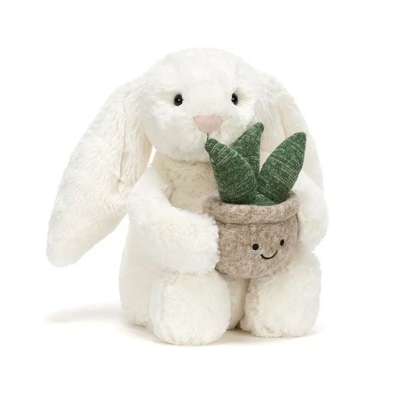 Jellycat Cream Bunny Plush – Botanical-Themed Stuffed Animal 1