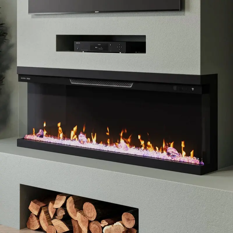 Modern Ember Aerus Skyline 50-Inch Multi-Directional Smart Electric Fireplace 1