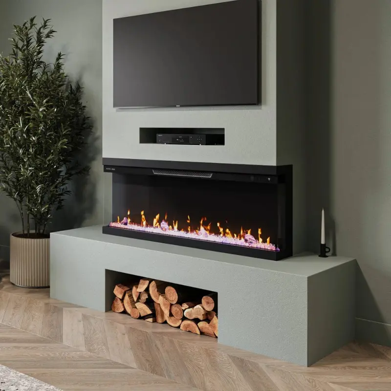 Modern Ember Aerus Skyline 50-Inch Multi-Directional Smart Electric Fireplace 2