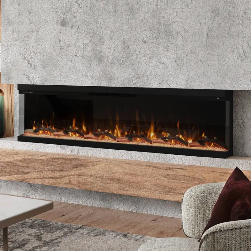 Modern Ember Aerus Skyline 72-Inch Multi-Angle Smart Electric Fireplace 1