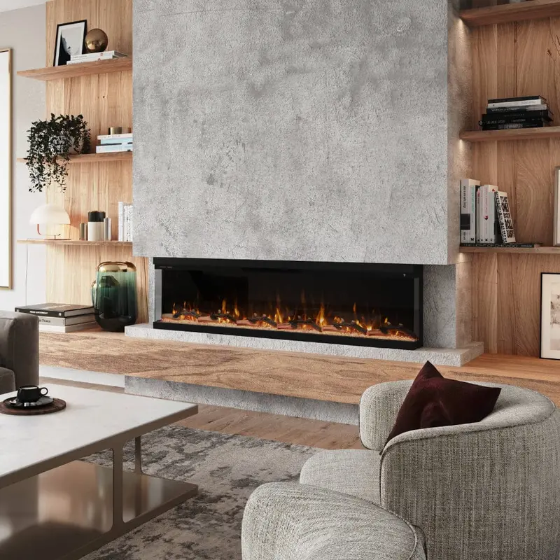 Modern Ember Aerus Skyline 72-Inch Multi-Angle Smart Electric Fireplace 2