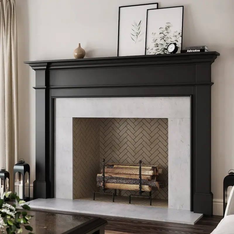 Modern Ember Bowmore Andirons – Matte Black Finish 2