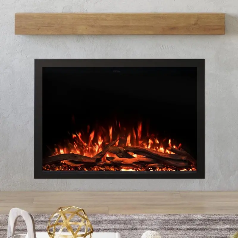 Modern Ember Highmark 38-Inch Traditional Built-In Electric Fireplace 1