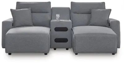 Modmax Salt & Pepper 3-Piece Power Reclining U-Shaped Sectional With Chaise 1
