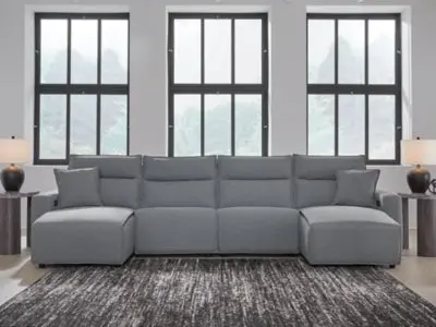 Modmax Salt & Pepper 4-Piece Power Reclining Sectional With Chaise 2