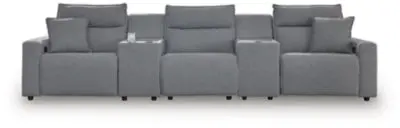 Modmax Salt & Pepper 5-Piece Power Reclining Sectional 1