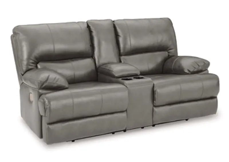 Mountainous Contemporary Loveseat With Power Recline And Drink Holders 1