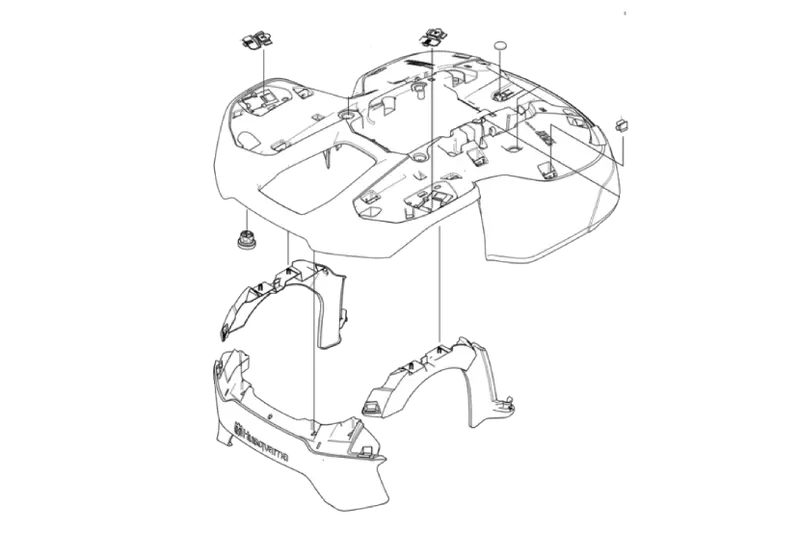 Nera-Style Body Kit For Husqvarna 300-Series Automowers – Part #538876401 1