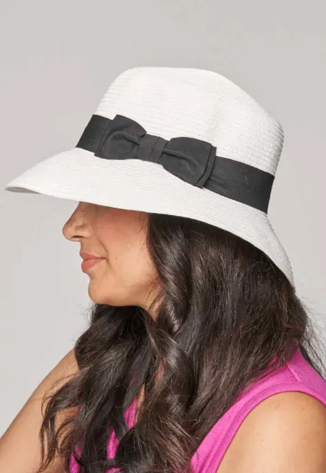 Packable Panama Straw Hat In Crisp White 1