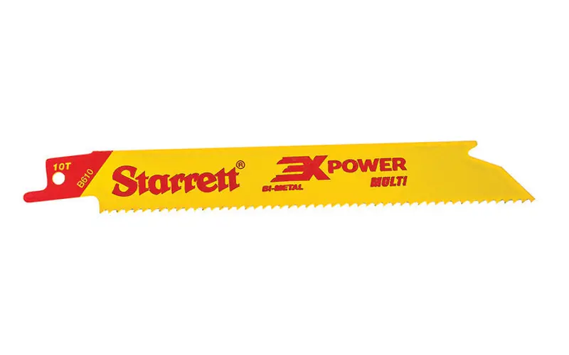Starrett 6" Bi-Metal Reciprocating Saw Blade – 10 Tpi For Fine Wood Cuts 1