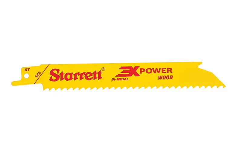 Starrett 6" Bi-Metal Reciprocating Saw Blade – 6 Tpi For Fast Aggressive Cuts 1