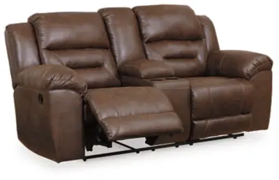 Stoneland Reclining Loveseat With Center Console 2