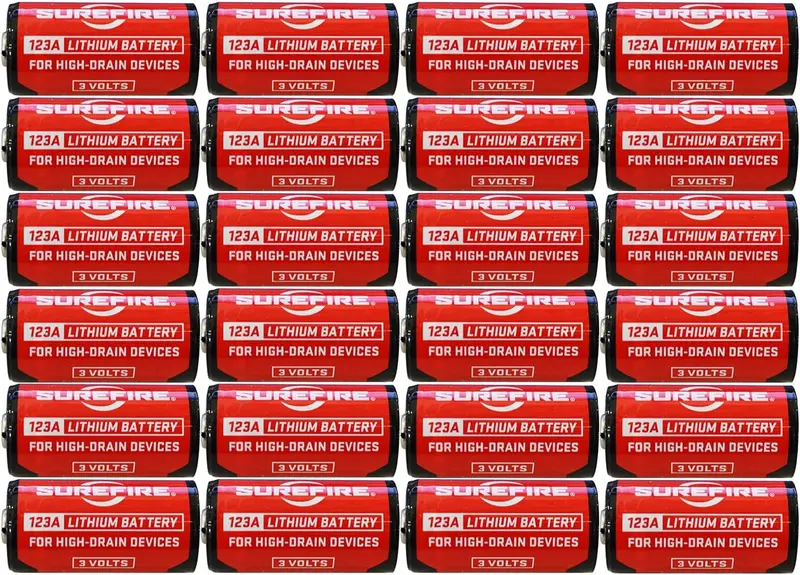 Surefire Sf123A Lithium Batteries — 24-Pack Of 3V Cr123A Cells For High-Drain Devices 1