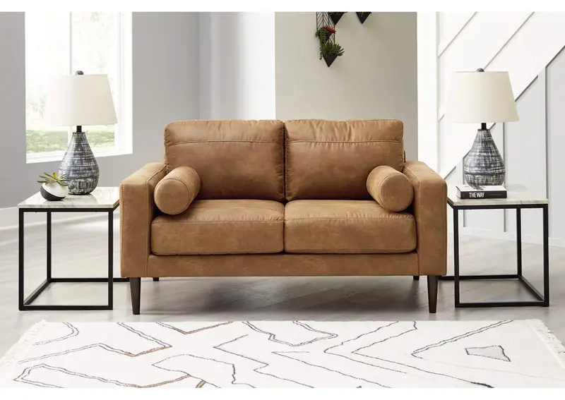 Telora Scandinavian Loveseat – Clean-Line Two-Seat Sofa 2