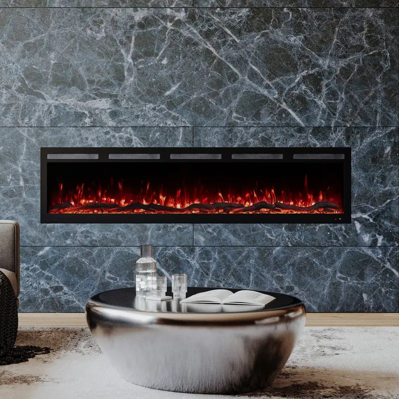 Vibrance 72-Inch Smart Linear Electric Fireplace – Modern Ember 1