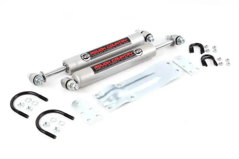 Rough Country N3 Dual Steering Stabilizer Kit – Includes Brackets & Hardware (8735630) 1